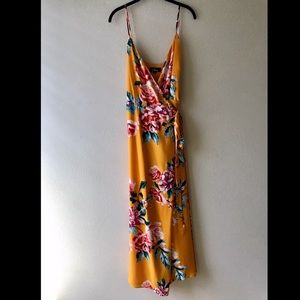 Floral Maxi Dress (Yellow)